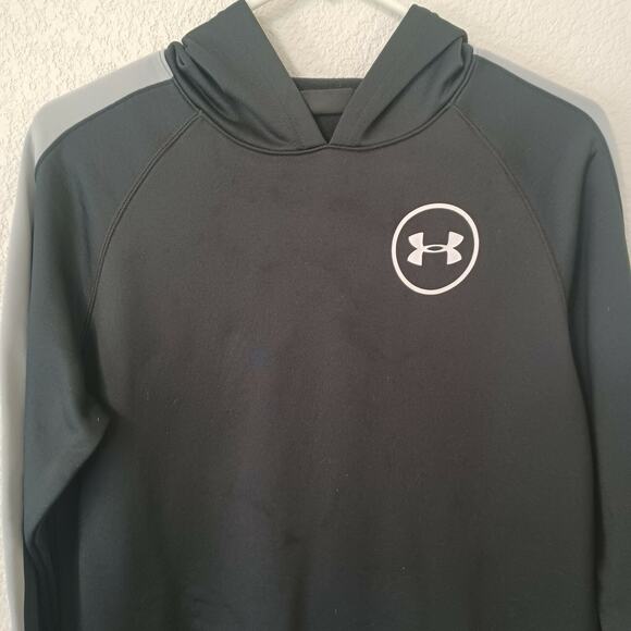 Youth (Boys) UNDER ARMOUR Storm Logo HOODIE Pullover Sweatshirt Black, YXL XL - Picture 4 of 10